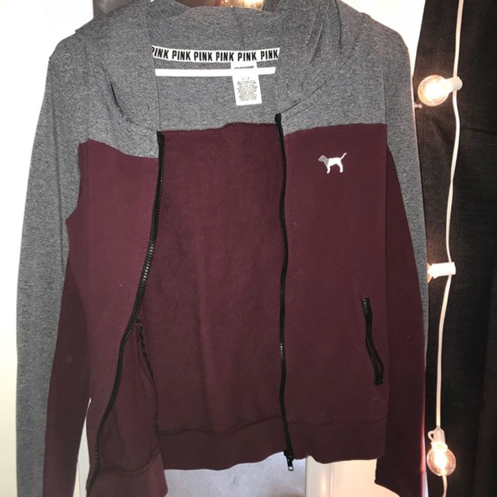 PINK Maroon and Grey Jacket
